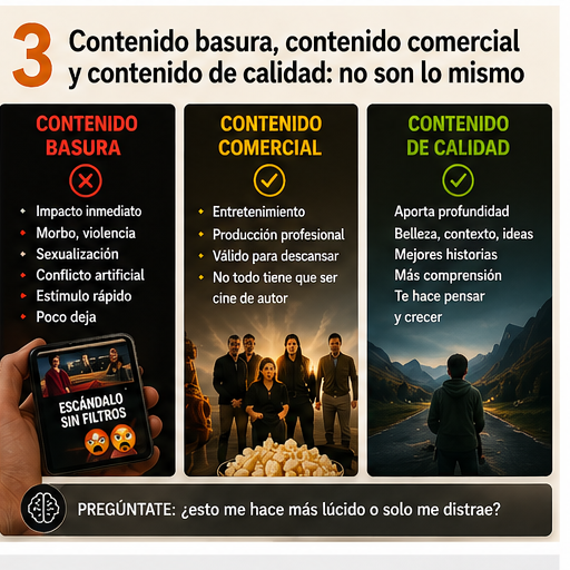 Contenido basura, contenido comercial y contenido de calidad: no son lo mismo